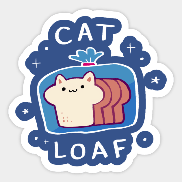 Cat Loaf Sticker by giraffalope